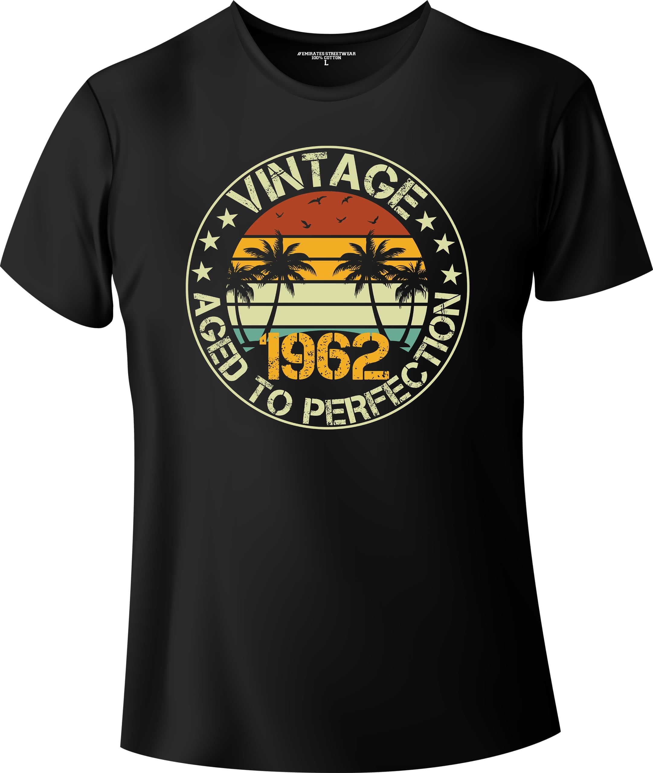 Emirates StreetwearAged To Perfection 1962, Birthday T-Shirt for Men or Women, Unisex T-Shirt, D-0013