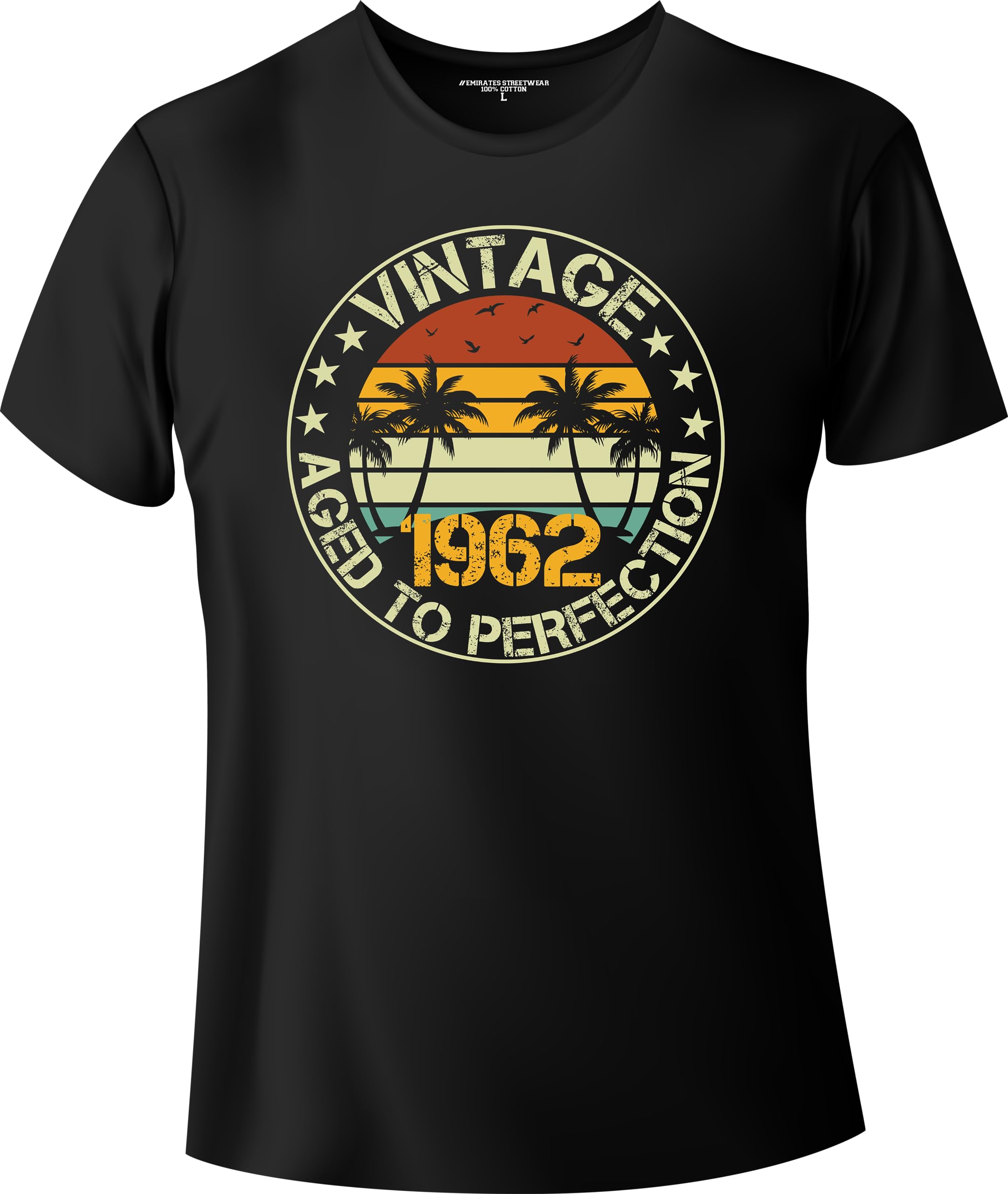 Emirates StreetwearAged To Perfection 1962, Birthday T-Shirt for Men or Women, Unisex T-Shirt, D-0013