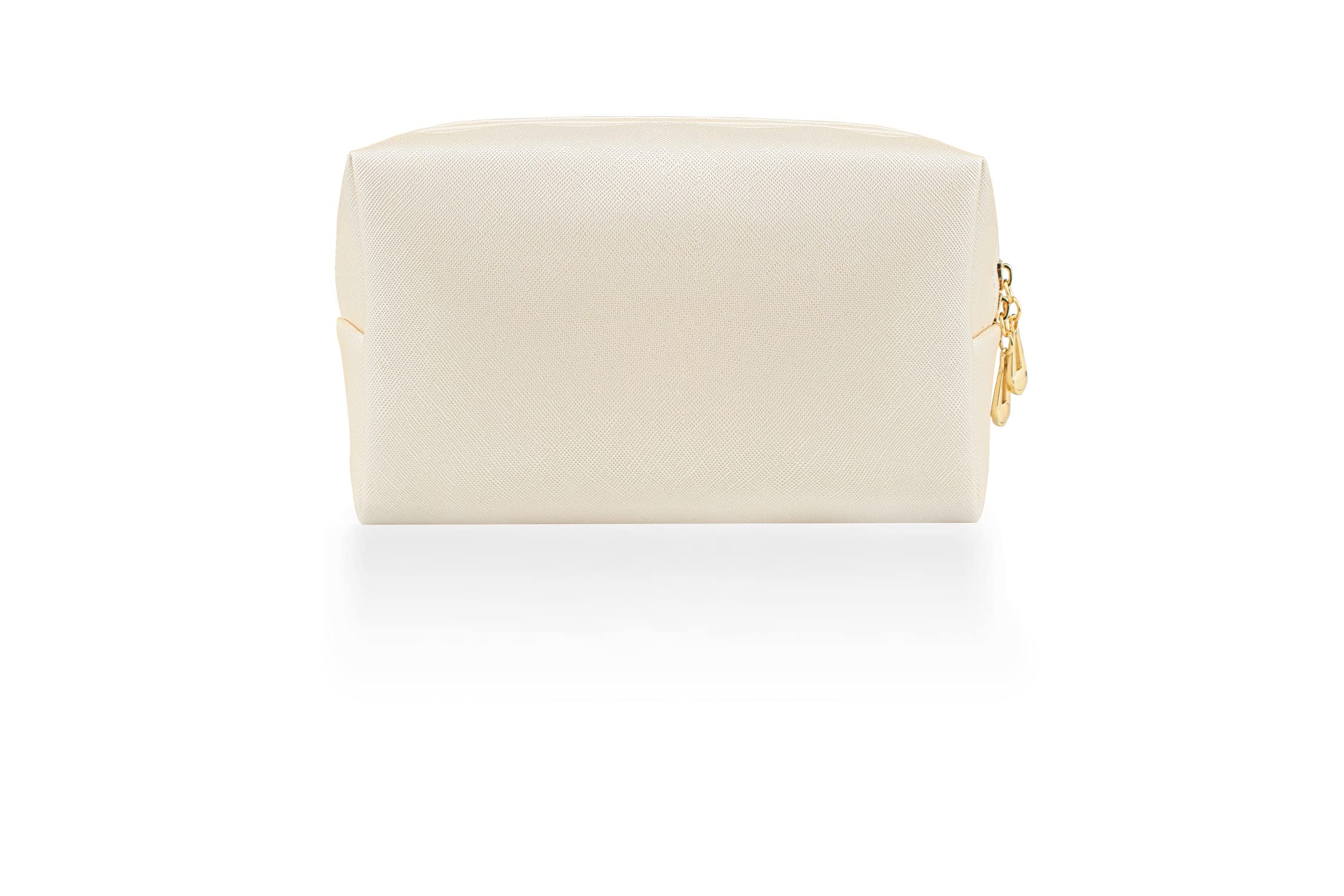 Kososuru Small Makeup Bag Portable Cosmetic Bag for Women Makeup Pouch Waterproof Toiletry Bag for Travel (Beige, Normal)