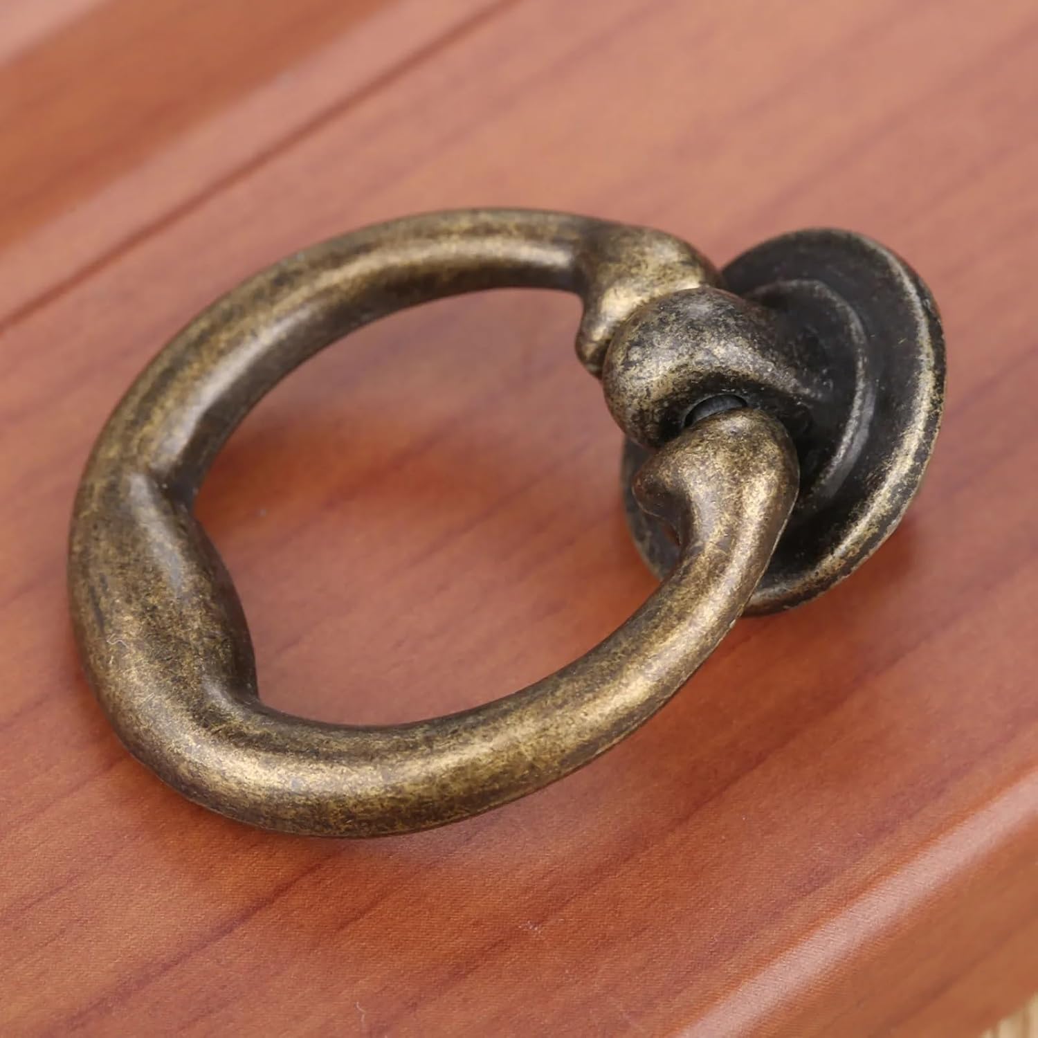 YouYeong 1Pc Vintage Alloy Cabinet Handles Furniture Knobs Kitchen Drawer Cupboard Ring Pull Handles Furniture Fittings 46 * 36mm