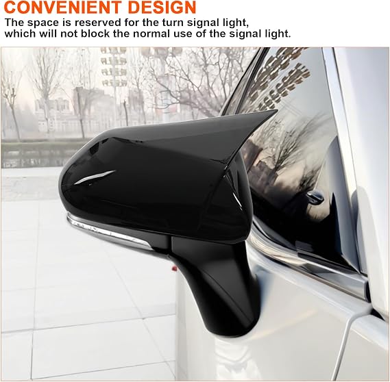Car Mirror Covers & Handle Covers Compatible With Toyota Camry 2018-2025 | Compatible With 8th Gen Camry With Smart Key Holes,Glossy Black,ABS Material