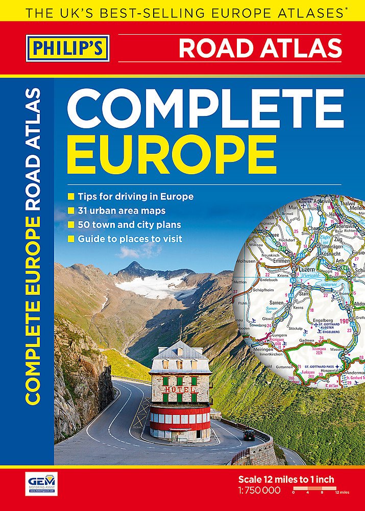 Philip's Complete Road Atlas Europe 2... By Philips, Paperback,Excellent