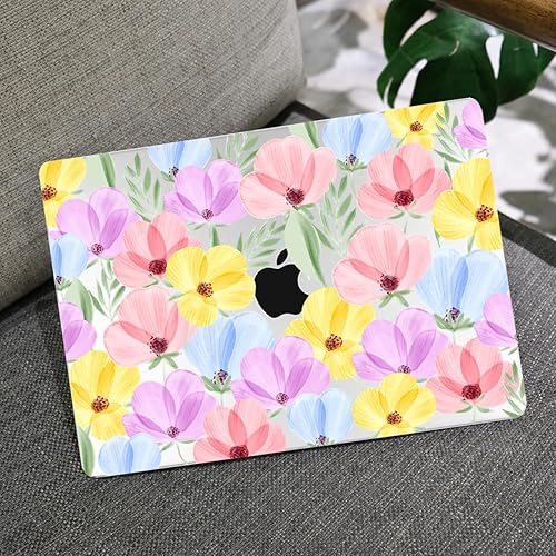 Miniatura 6 de MEEgoodo Funda transparente para MacBook Air M3 M2 de 13.6 pulgadas 2024 2022, compatible con el modelo A3113 A2681, funda transparente para MacBook