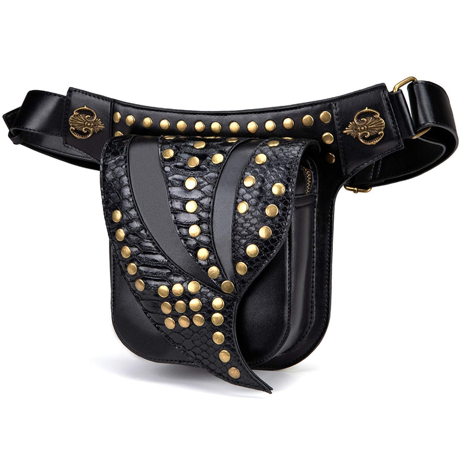 Marsupio Punk Borsa a tracolla a a Steampunk per Escursioni in Bicicletta