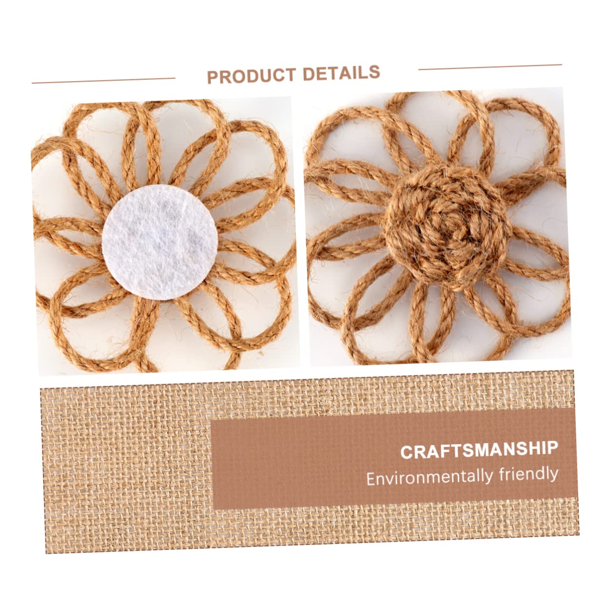 27stücke Teiliges Blumen Aus Jute Und Leinen Für Hochzeiten Und Partys Handgefertigte Rustikale Blumendekoration Bastelprojekte Und Kreative Anlässe