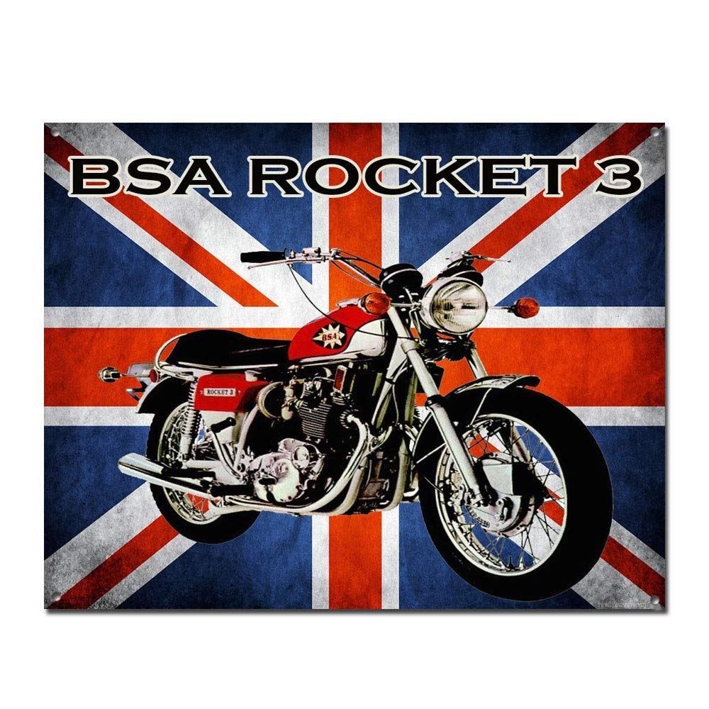 Yelacecca Bsa Rocket 3 Tin Sign Metal Sign Tin Sign 7.8X11.8 Inch