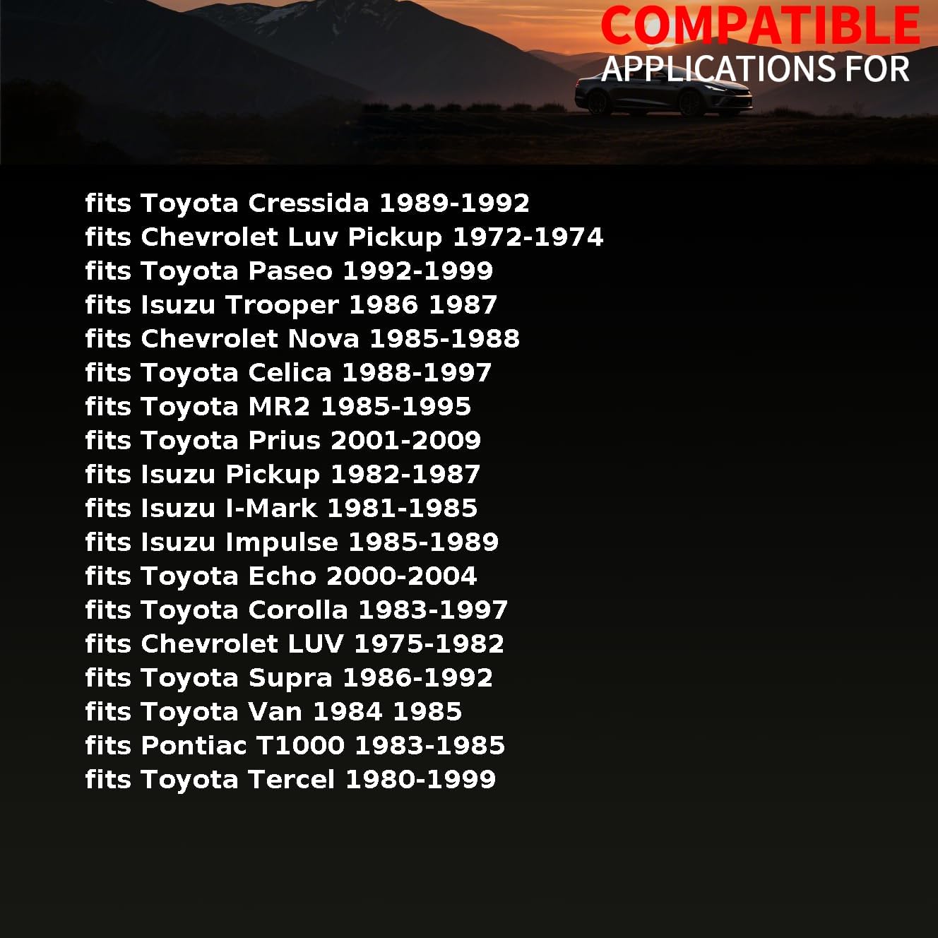 Manual Transmission Output Shaft Seal Rear fits Isuzu I-Mark,Trooper,Pickup 1981 1982 1983 1984 1985 1986 1987 fits Chevrolet LUV,Luv Pickup 1972 1973 1974 1975 1976 1977-1982 1 PCS