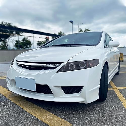 Miniatura 17 de Faro de 4 luces ledes para Honda Civic, Cromado Cromado,Negro,negro, (Black Housing Clear Lens),https:/ www.Yaxa/dp/undefined