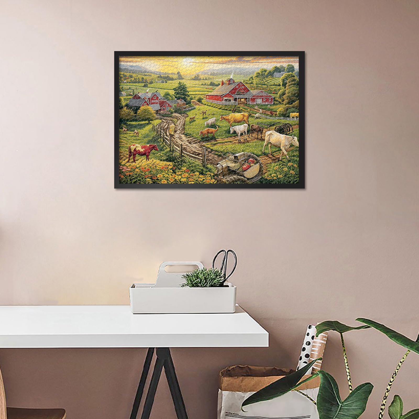 Puzzle 1000 Teile – Motiv „Ländliches Bauernhofleben“, 70 X 50 Cm, Für Erwachsene & Kinder
