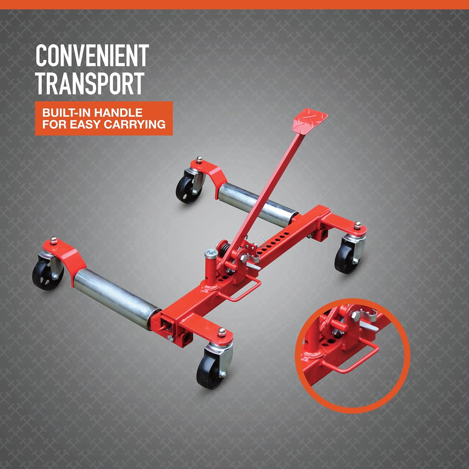 Ironton Heavy-Duty Mechanical Wheel Dolly - 1,250-Lb. Lift Capacity