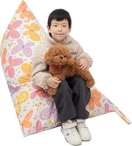 Miniatura 17 de LOLOMLO Funda para puf de almacenamiento de animales de peluche, 52 x 31 pulgadas, puf extra grande con cremallera YKK, sofá para asiento sentado