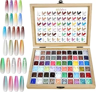 Cream Gel, Palette - UV LED Soak Off Gel, Manicure | Multi-Color Gel Kit - Professional Set with 60 Shades | High-Pigment Formula with Long-Lasting Finish