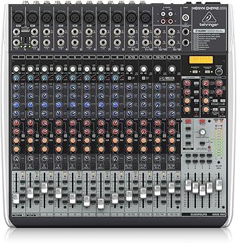 Behringer XENYX QX2442USB Premium 24-Input 4/2-Bus Mixer with XENYX Mic Preamps and Compressors, Klark Teknik Multi-FX Processor, Wireless Option and USB/Audio Interface