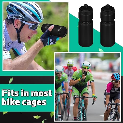 Miniatura 6 de Sunnyray 10 botellas de agua deportivas reutilizables de 23 onzas, botellas de agua de plástico en blanco con tapa superior para niños y adultos,