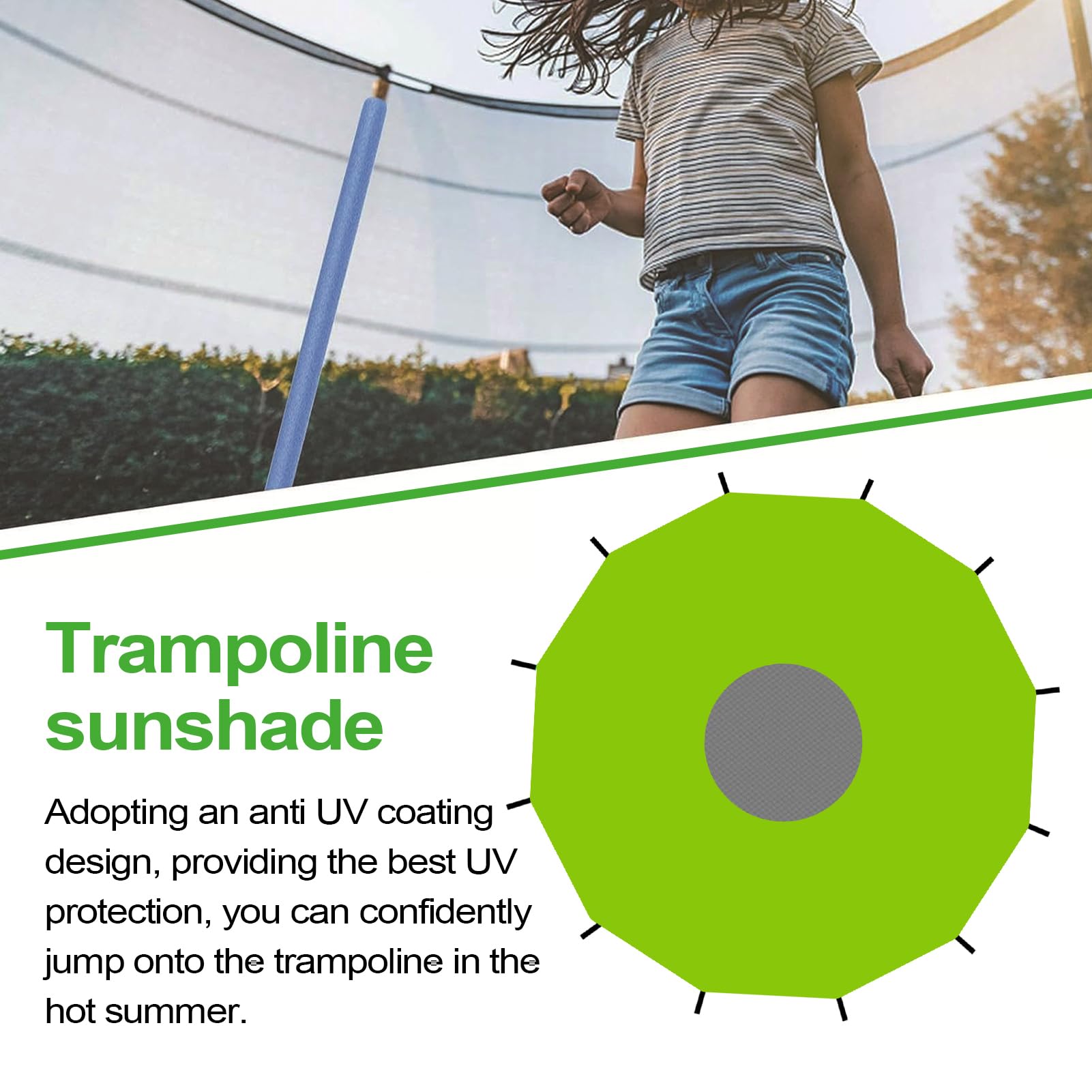 Zadaszenie trampoliny – zadaszenie trampoliny, wodoszczelna plandeka przeciwsłoneczna z Oxfordu, na piknik, do parku wodnego, na urodziny