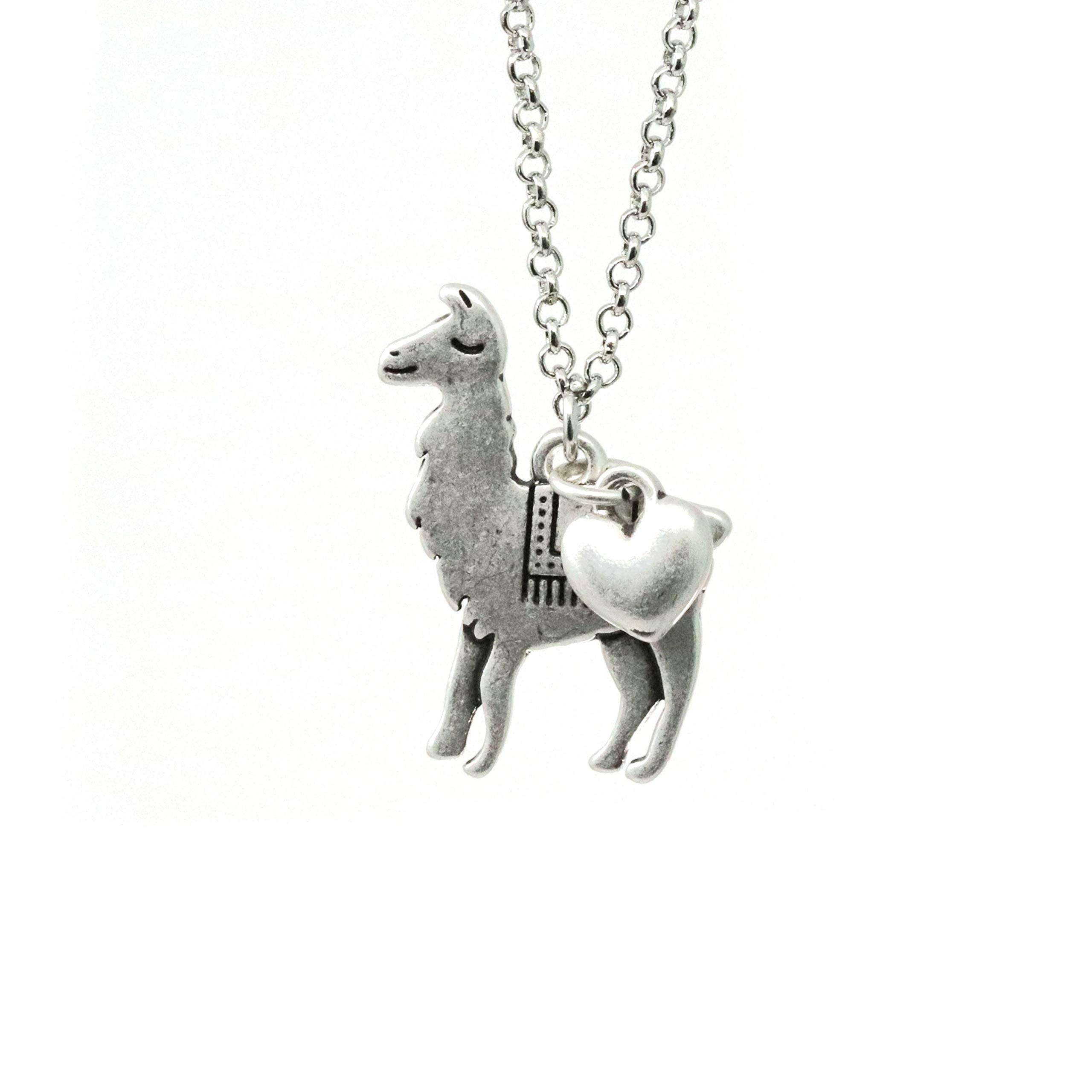 Animal Group  Necklace , stainless steel pendant with chain (Llama)