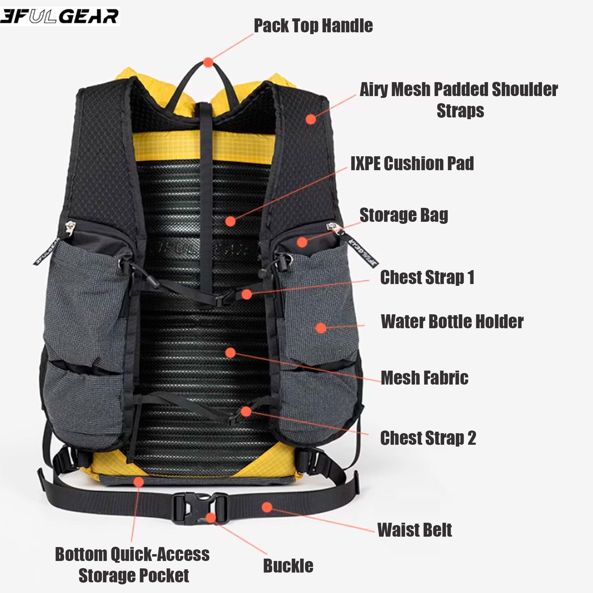 3F Koala 20L + 5L Zaini, zaino da trekking, alpinismo, zaini ultraleggeri
