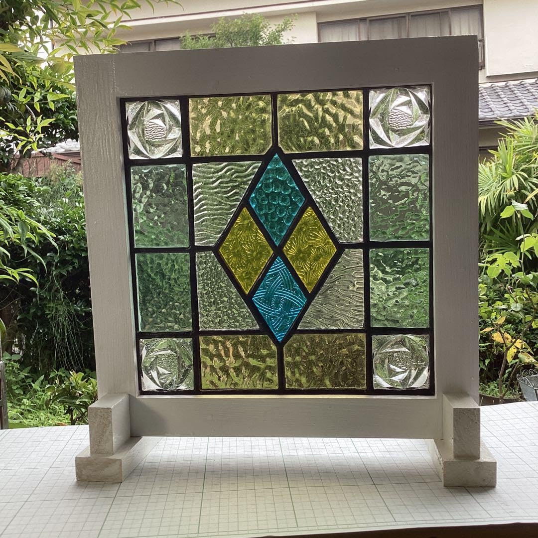 Amazon.co.jp: ステンドグラスパネル住宅用KRダイヤ 2(1496) : おもちゃ