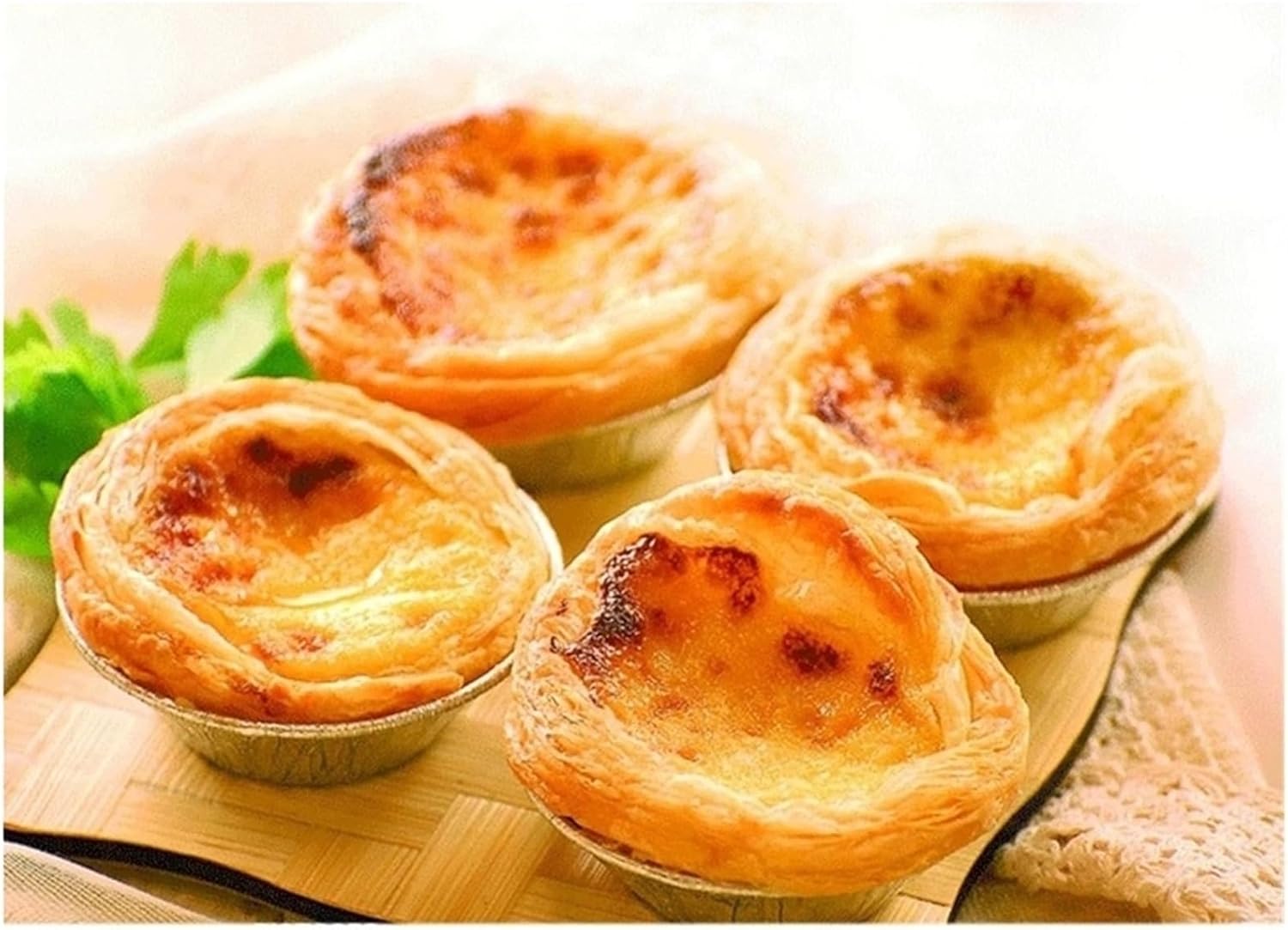 Aluminum baking pans, 200pcs Aluminum Foil Baking Cups Egg Tart Pan Bakewares With Tin Barbecue Seasoning Cup