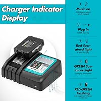 Acumulator de schimb BATTOOL Makita 18V 5000mAh 5.0Ah cu încărcător DC18RC 4A, compatibil cu BL1830B BL1840 BL1850 BL1850B BL1860 BL1860B BL1815 LXT 400 4