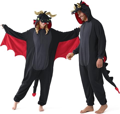 Spooktacular Creations Dalmatian Dragon Cow Hooded Jumpsuit Costume