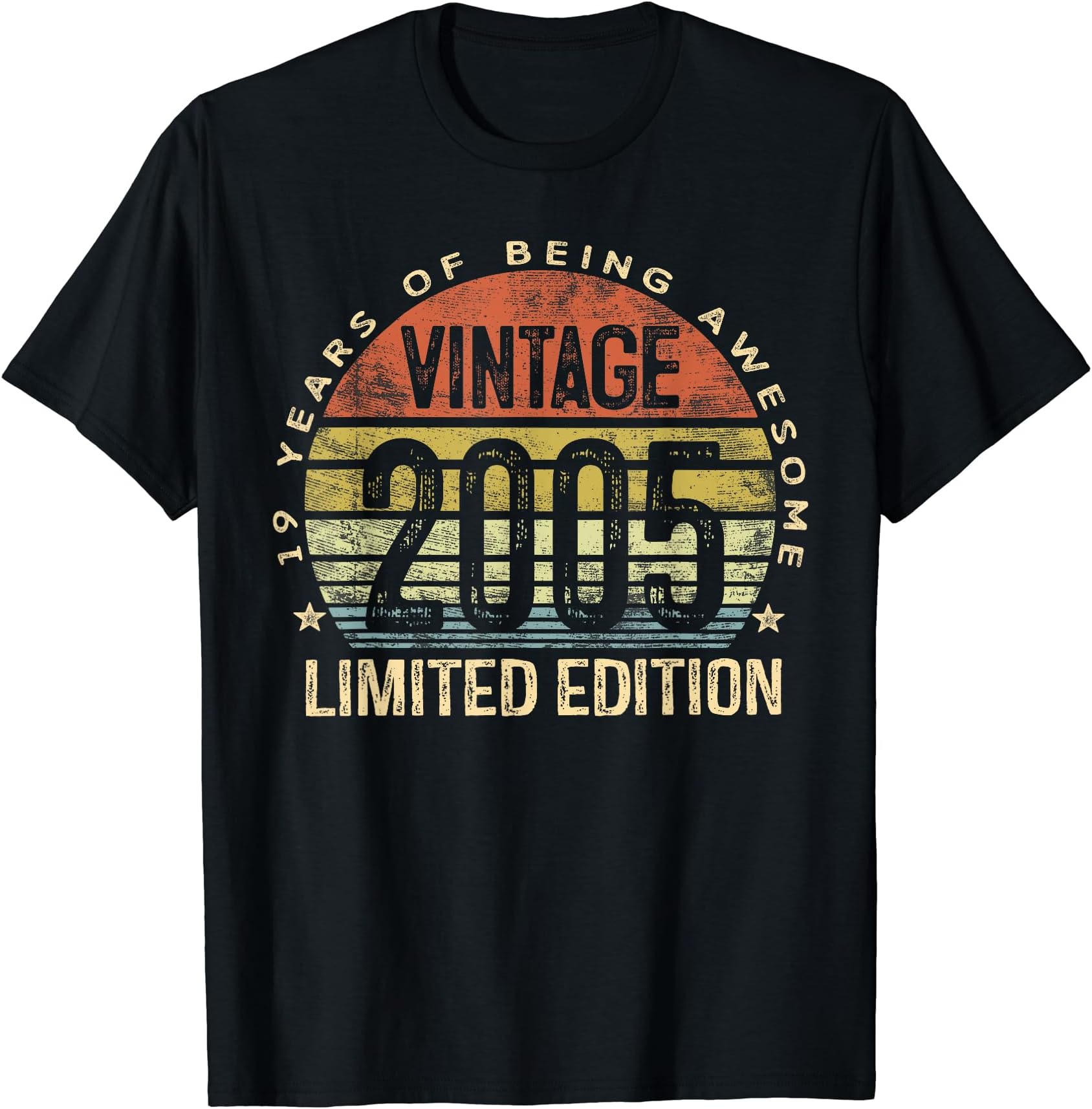 19th Birthday Gifts Boys Girls Him Her19 Year Old Gifts Vintage 2005 Limited Edition 19th Birthday T-Shirt
