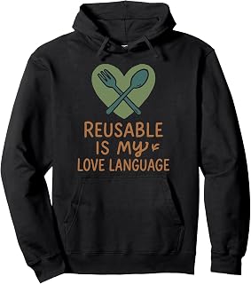 Plastic Free Eco Friendly Zero Waste Sustainable Green Pullover Hoodie