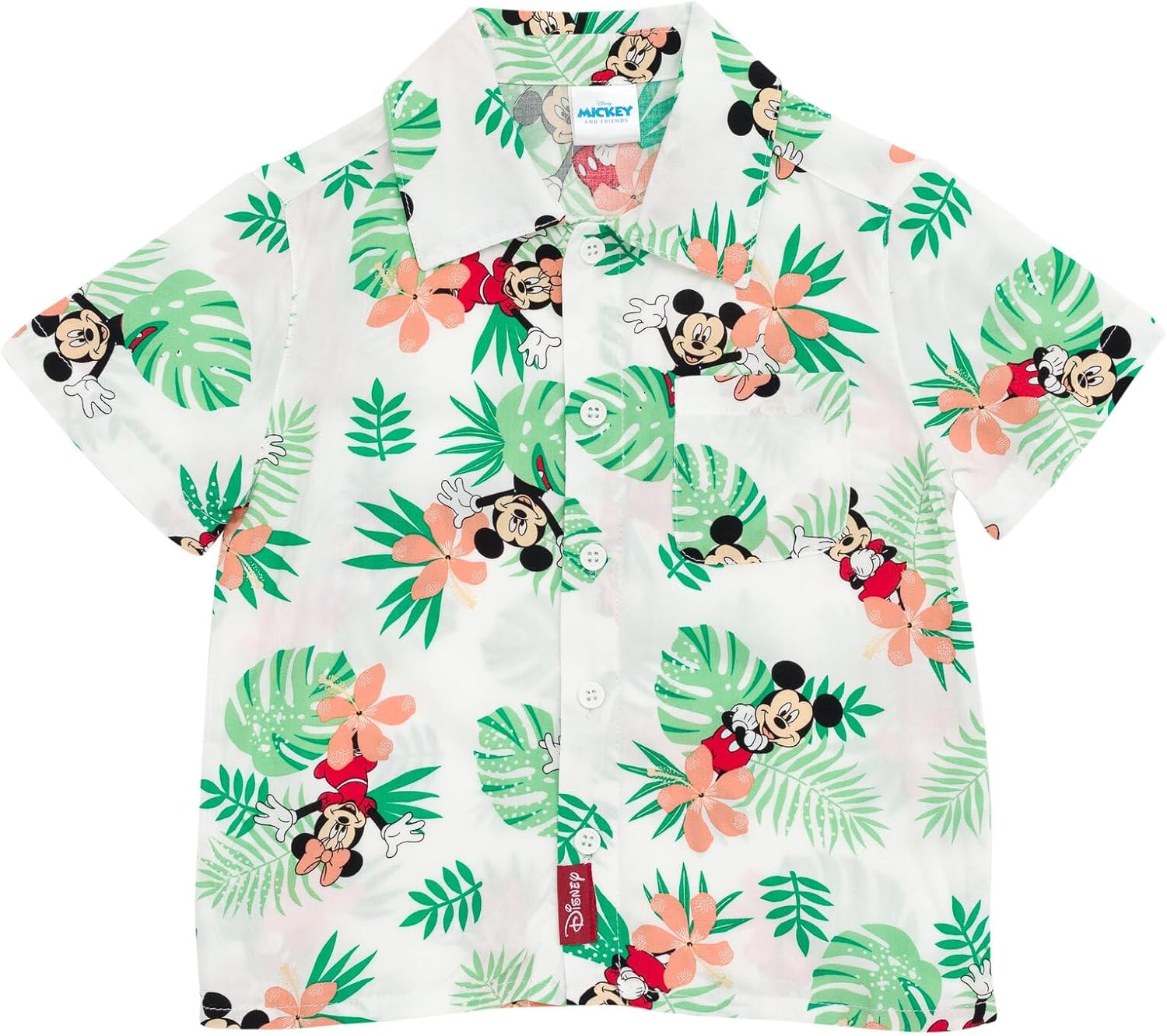 Disney Mickey Mouse Minnie Mouse Hawaiian Matching Family Hawaiian Button Down Shirt Adult - Image 2