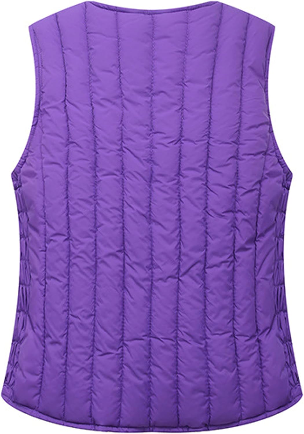 Cropped Sherpa Quilted Vest for Womens Lightweight Slim Fit Puffer Warm Outerwear Waistcoat Vest with Pockets - Image 5
