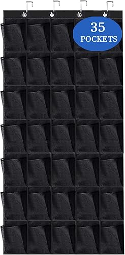 Organizador de zapatos de 35 bolsillos para colgar en la puerta, organizador de zapatos de gran capacidad para hombres y mujeres, niños, armario,