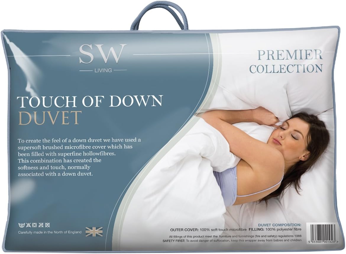 SW LivingDouble 10.5 tog Touch of Down Duvet, Hollow_Fibre, White