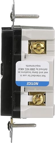Miniatura 3 de Eaton GFCI - Receptáculo dúplex resistente a manipulaciones de 15 A -125 V con placa de pared de tamaño estándar, color negro