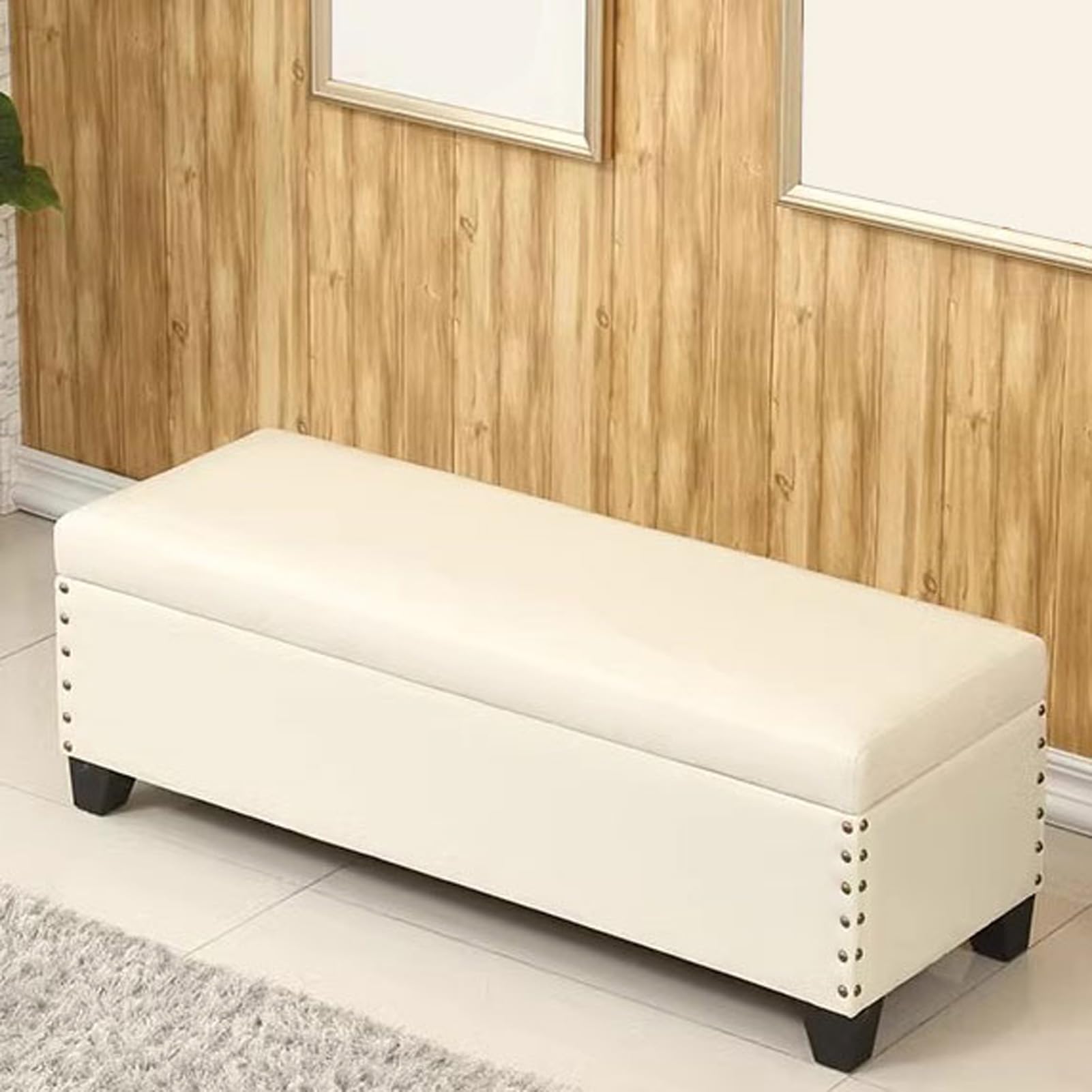 Banc bout de lit en cuir pour organiser votre chambre et sublimer la déco de votre salon