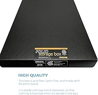 Vista 66 de Lineco Folio Storage Box, Clamshell Design with Metal Edge. 18.5x24.5x1.75 Inches, Archival Boxboard, Preserve Photos, Cards, Magazines, Documents