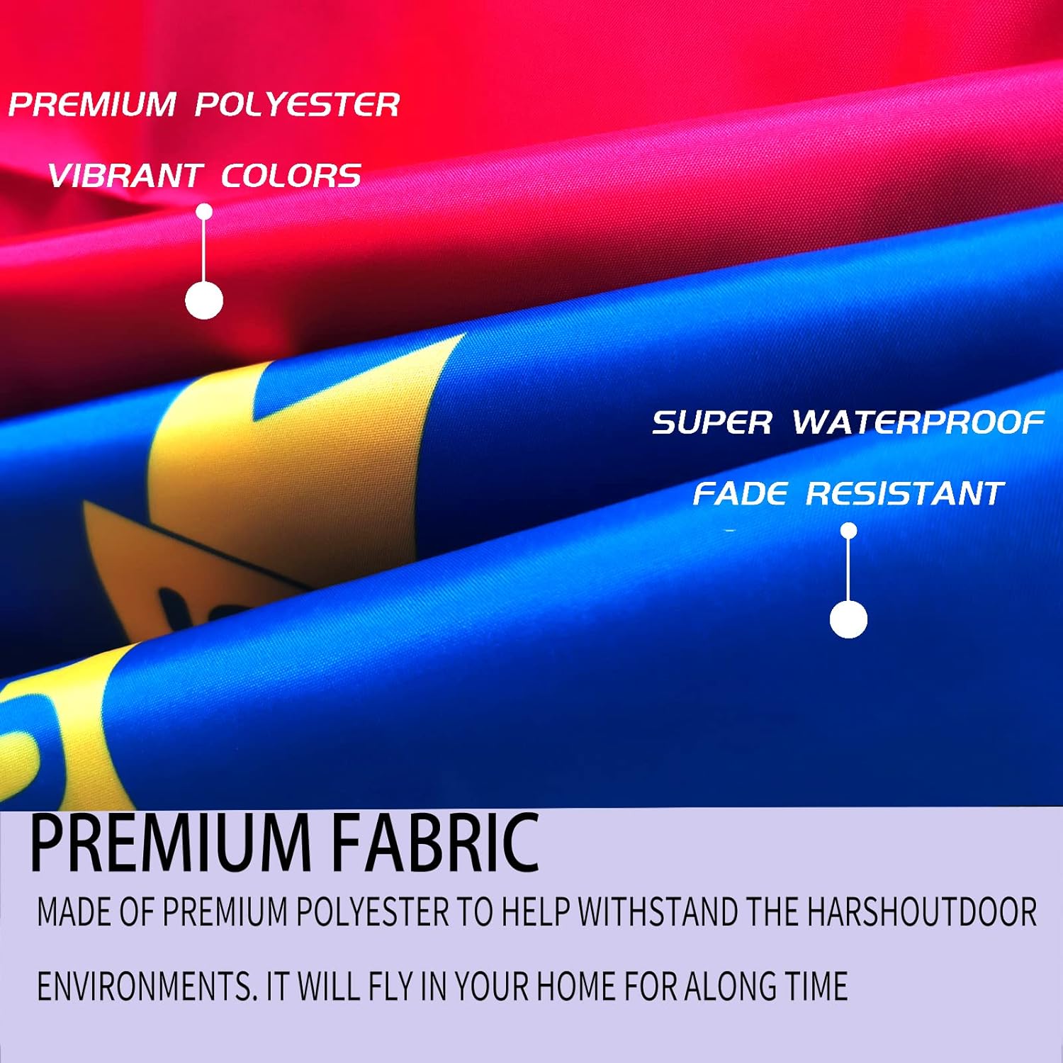 North Carolina State Flag 3x5 Double Sided Outdoor NC State Flags Heavy Duty 3 Ply with Durable Canvas Header and Brass Grommets Vivid Colors - Image 5