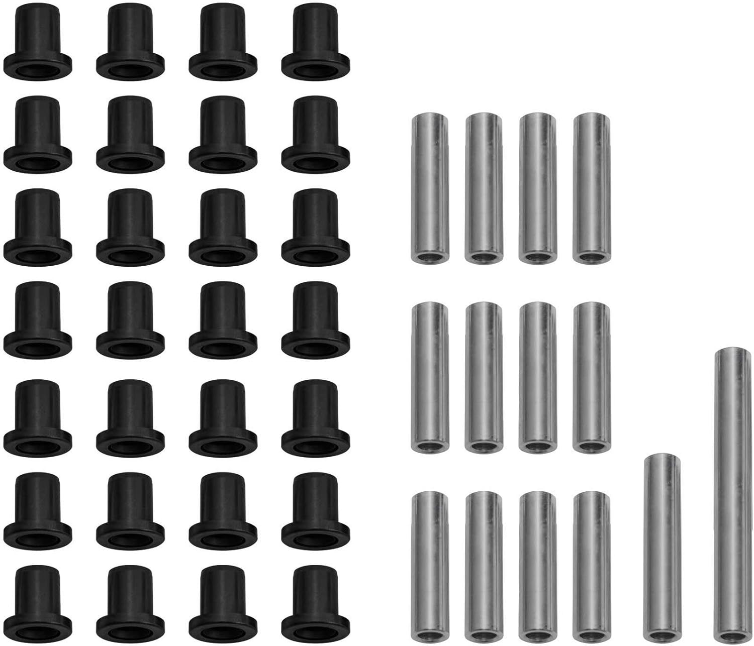 SuperATV Heavy Duty UHMW A-Arm/Control Arm Bushing Kit for OE Arms for Polaris Ranger 900 Diesel/Crew (2011-2014) - Front and Rear - Stronger Than Stock With Lower Wear