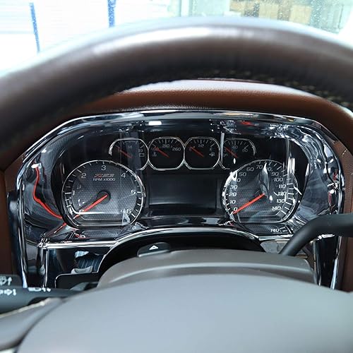 Miniatura 5 de Voodonala Para 2010-2017 Chevy Silverado GMC Sierra Dash Board Trim Accesorios, ABS Cromo 1pc