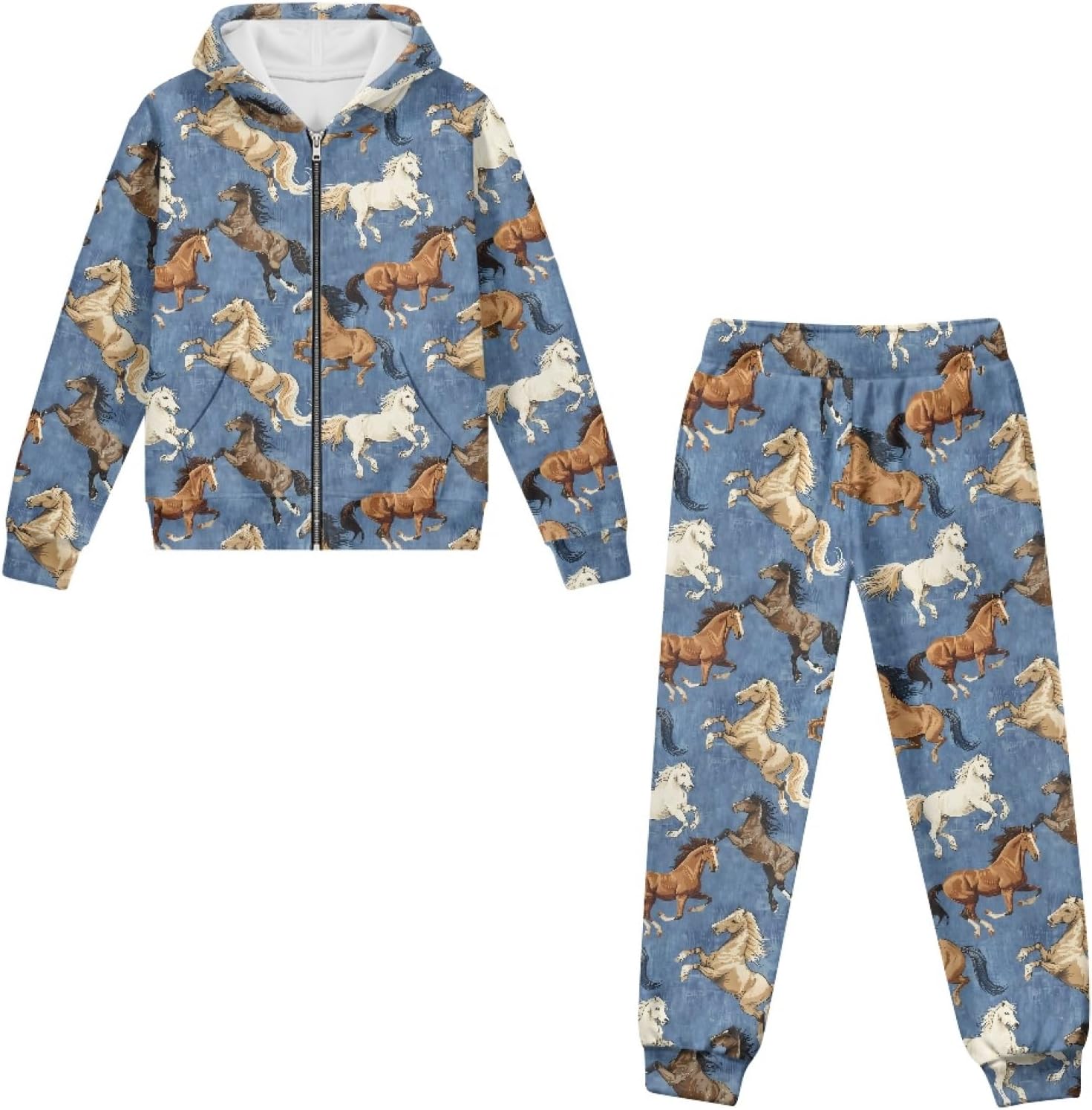 HUIACONG Girls Sweatsuits for Age 6-15 Kids Sweat Set for Children Boys Tracksuits
