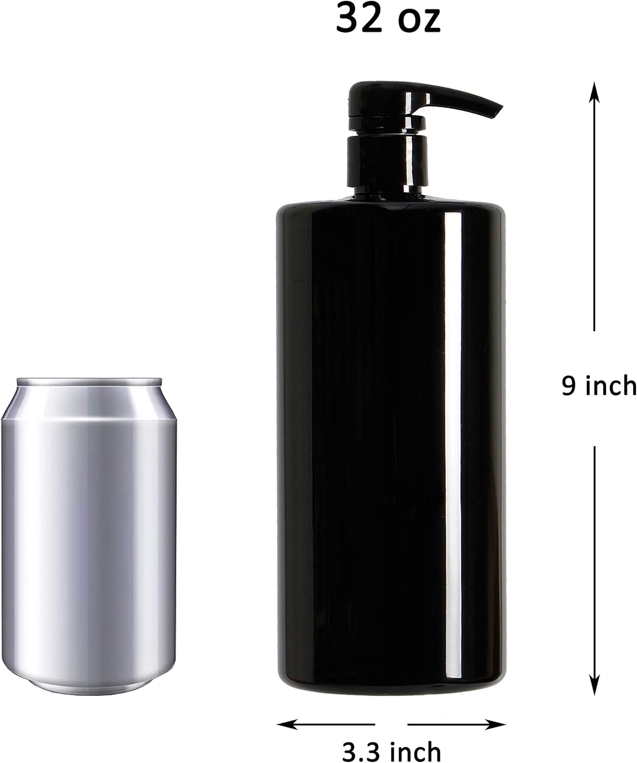 Youngever 4 Pack Pump Bottles for Shampoo, Empty Shampoo Pump Bottles, Plastic Cylinder with Lockdown-Leak Proof-Pumps (32 Ounce) - Image 2