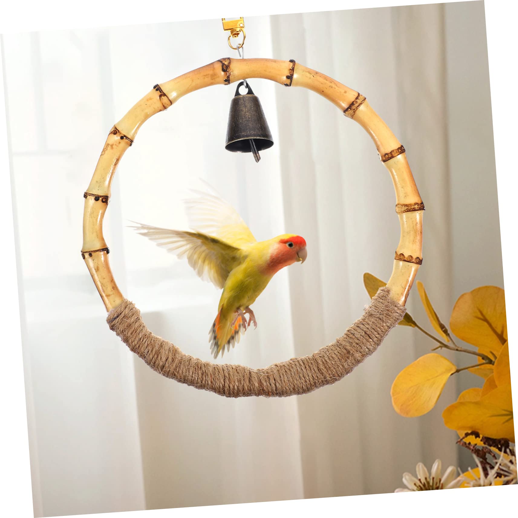 Beaupretty 3piezas Columpio para Pájaros De Natural Juguete Colgante para Periquitos y Loros para Jaulas Estable y Seguro Diversión y Estimulación para Mascotas Pequeñas