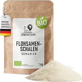 BIO-Flohsamenschalen gemahlen 1 kg, ballaststoffreich, glutenfrei & vegan, Psyllium Husk Powder