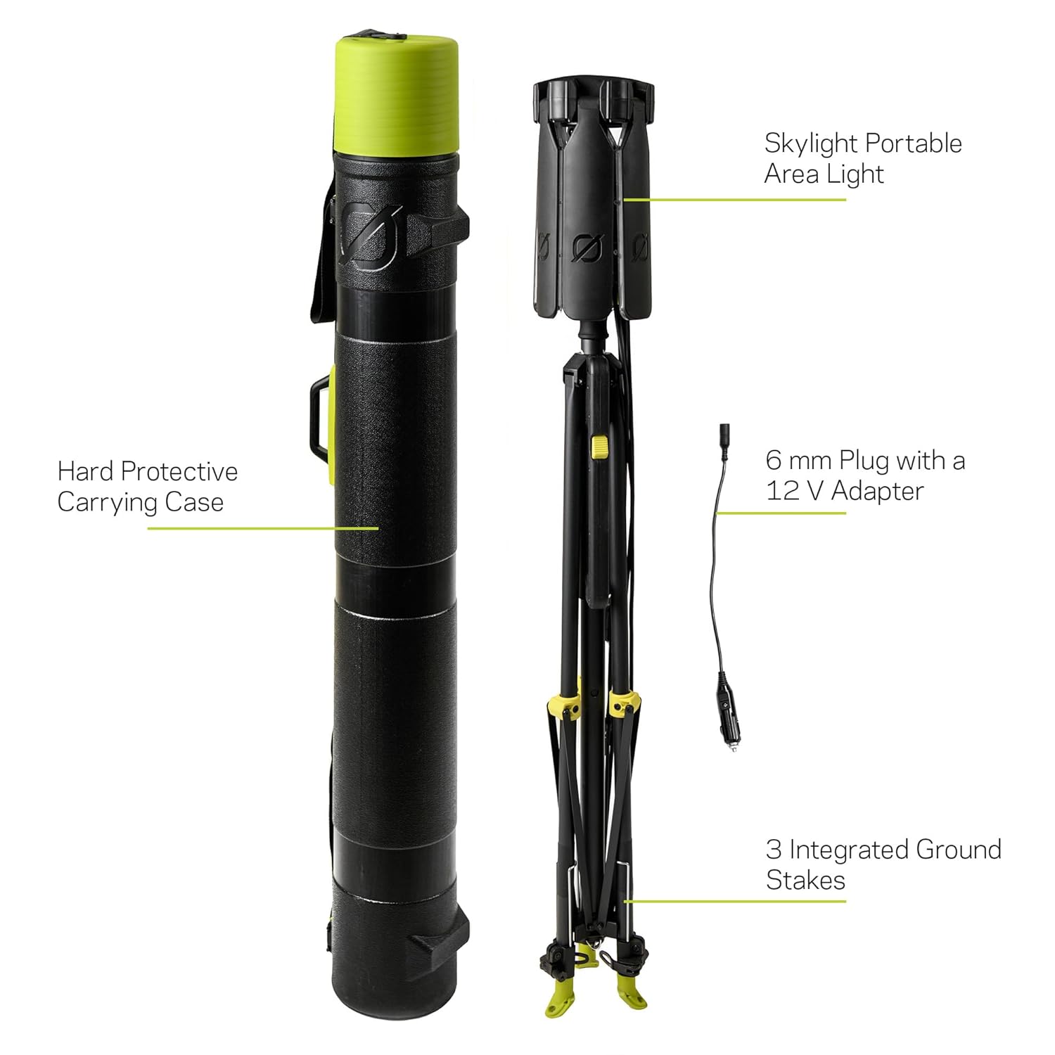 Goal Zero Skylight – 6000-Lumen Portable Telescoping LED Light Provides 300’ of Lighting, Adjustable 4’-12’ Height –Use for Camping, Tailgating, Outdoor, Work & Jobsite