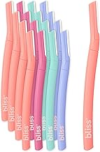 Bliss Stainless Steel Disposable Dermaplaning Tools | Facial Exfoliator and Eyebrow Razor to Dermaplane Peach Fuzz - 2 Pack -16 count