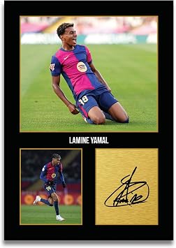 HWC Trading Lamine Yamal Gifts Printed Signed Autograph Picture for Football Fans and Supporters ID-004654 - A4 Print Only