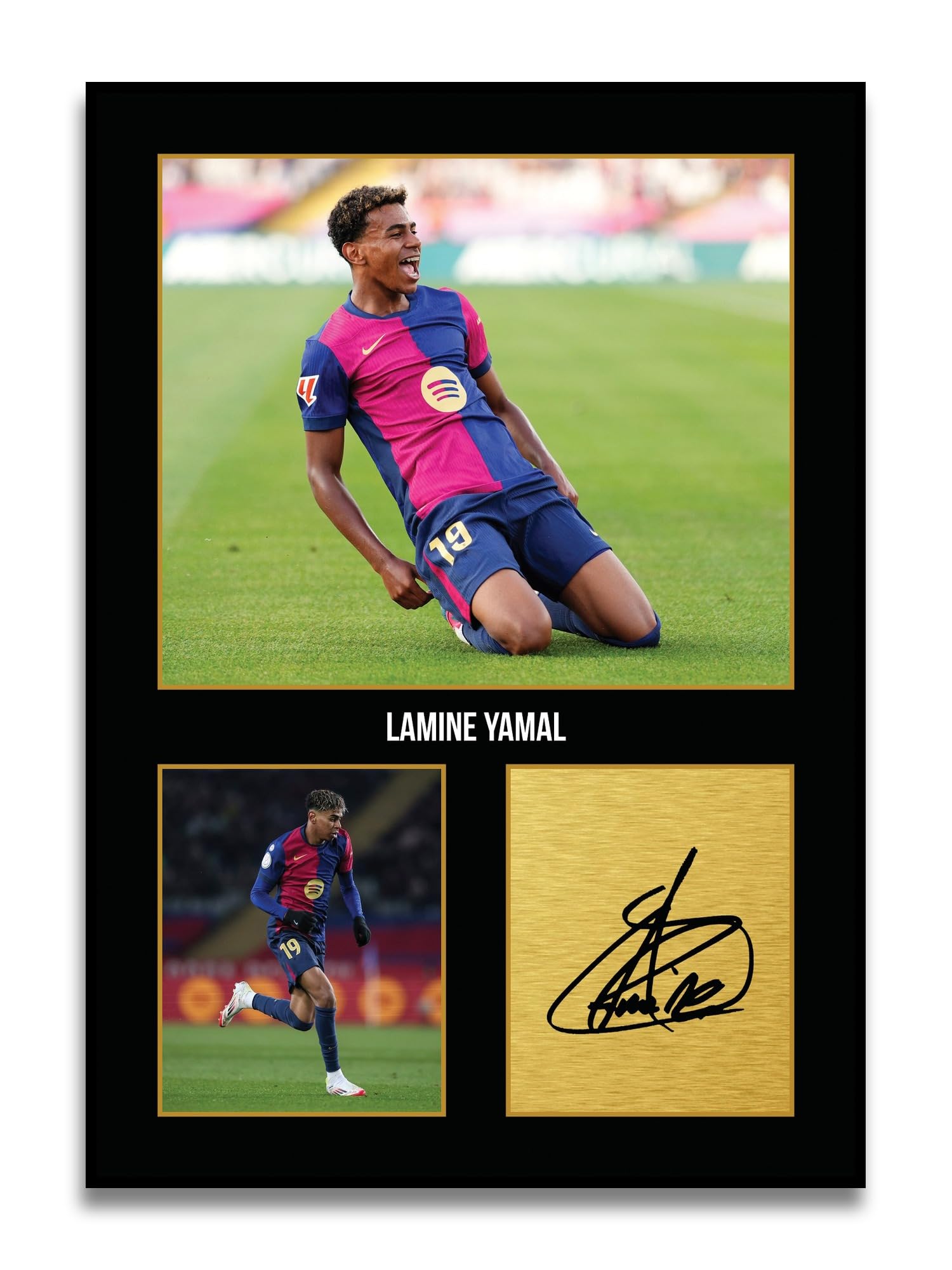 HWC Trading Lamine Yamal Barcelona Gifts Printed Signed Autograph Picture for Football Fans and Supporters (ID-004654) - A4 Print Only