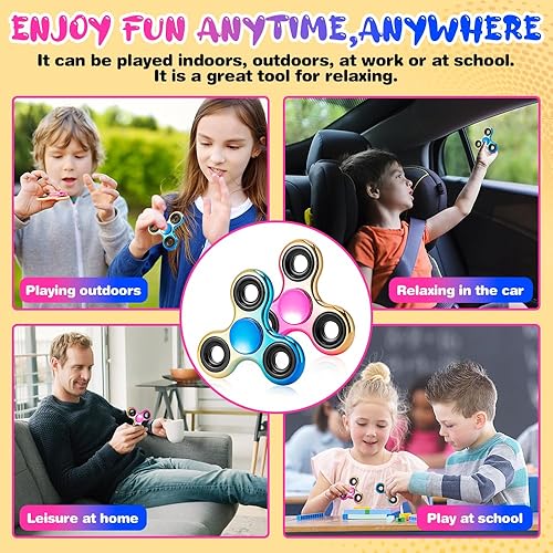 Vista 13 de Fidget Spinner 2 unidades, juguetes de metal Fidget Spinners para adultos y niños, recuerdos de fiesta de Halloween, reducción del estrés y alivio