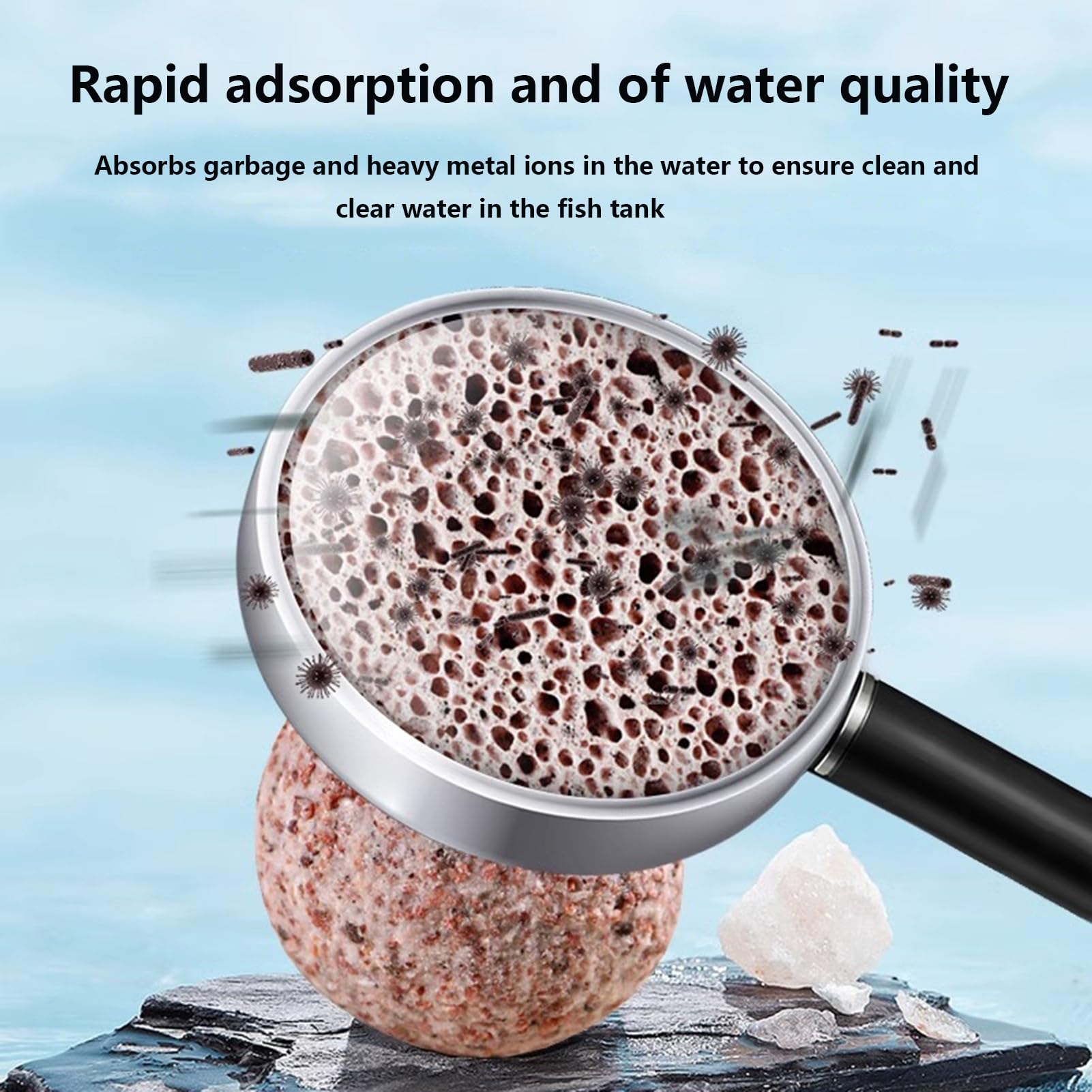Sphère filtrante Biologique de 5 kg, Filtre d'aquarium, sphère filtrante à Billes de Quartz, Accessoire pour Aquarium, pour la Filtration d'aquarium