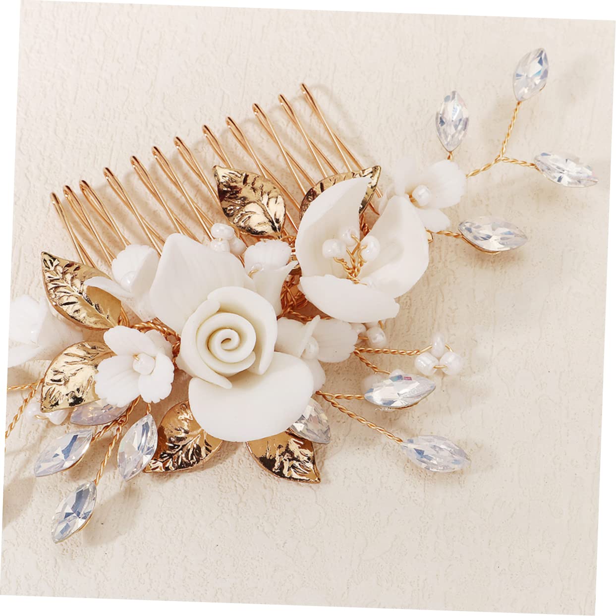 TOPBATHY 5 Piezas Peine De Novia Decoración De Macramé Decoración Del Cabello Para La Boda Peines Para El Cabello Accesorios Nupciales Cerámica Delicado Dama De Honor Horquilla