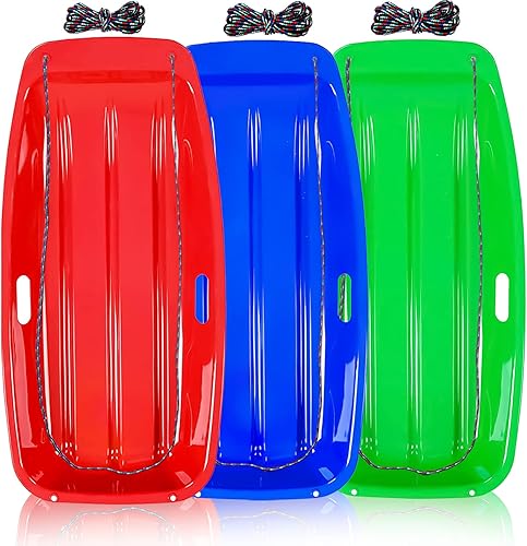 Paquete de 3 trineos de nieve para niños y adultos trineos para niños con asa y cuerda disponible en Yaxa Colombia