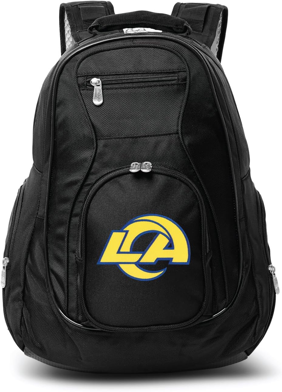 Denco Los Angeles Rams Premium Laptop Backpack- Fits Most 17 Inch Laptops and Tablets - Ideal for Work, Travel, Commuting, Officially Licensed